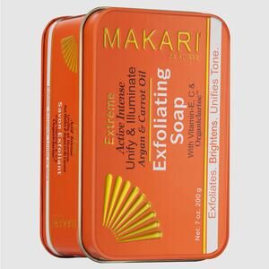 MAKARI DE SUISSE Extreme Argan & Carrot Oil Exfoliating Soap NEW
